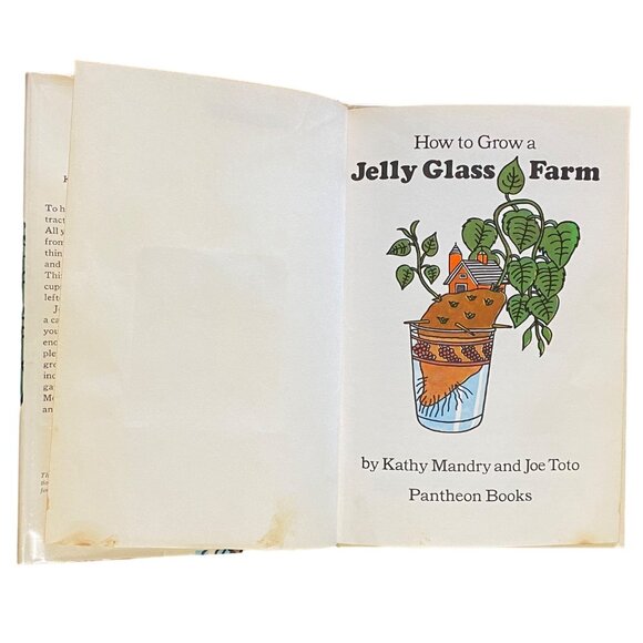 How to Grow a Jelly Glass Farm Hardcover Book Club Edition Vintage 70s Homeschoo - Picture 4 of 10